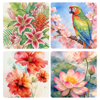 Bloom & Breathe Watercolour Painting A4 Book