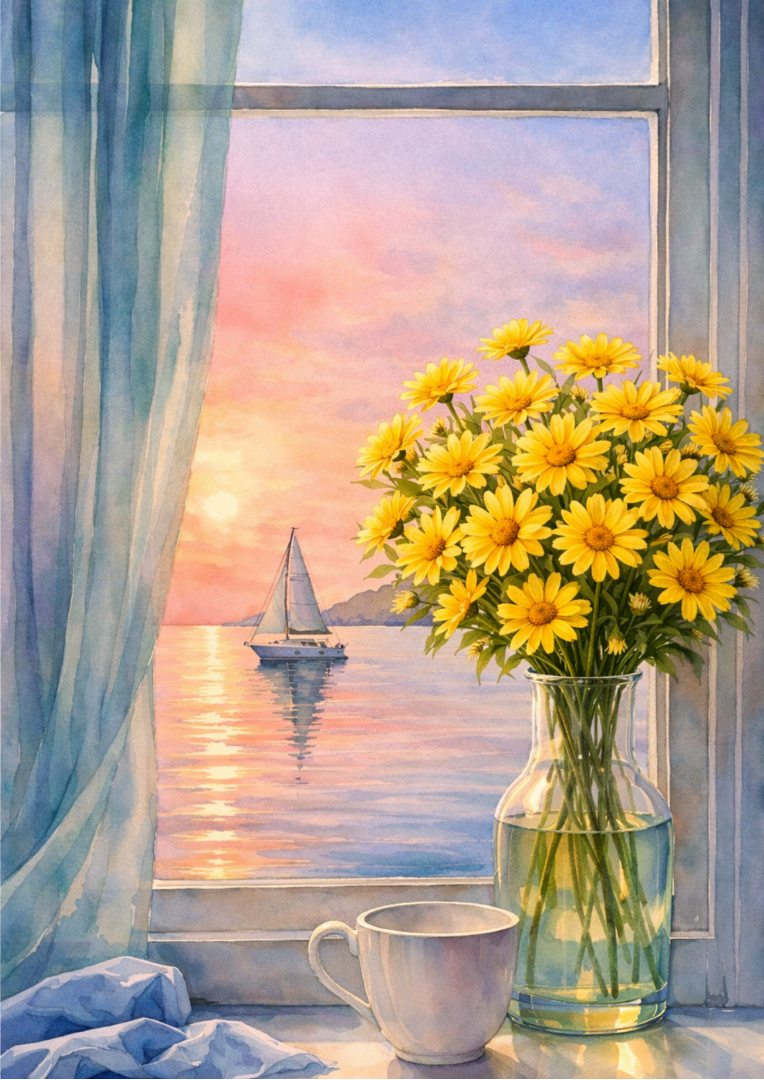 Escape & Unwind Watercolour Painting A4 Book