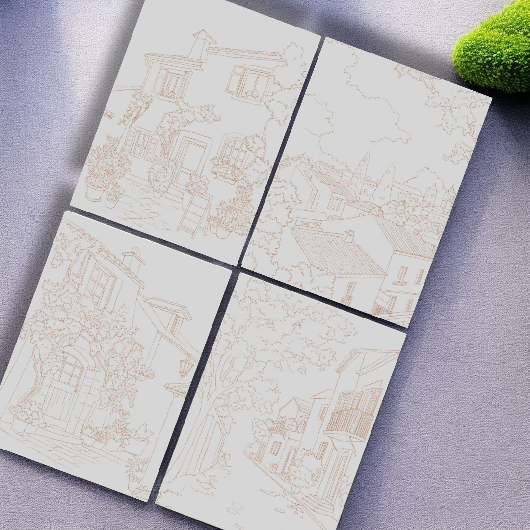 Houses Watercolour Painting Kit