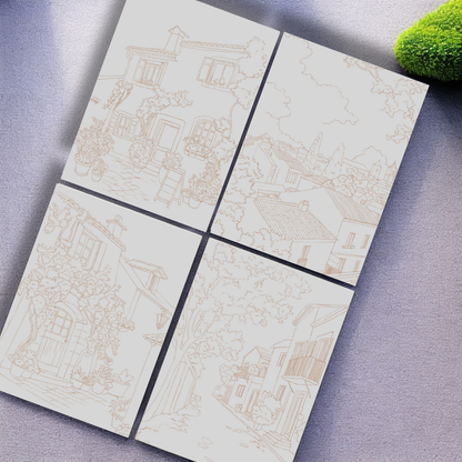 Houses Watercolour Painting Kit