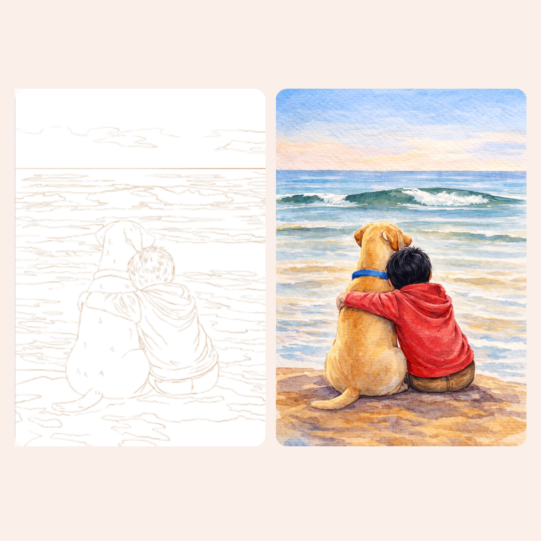 Escape & Unwind Watercolour Painting A4 Book