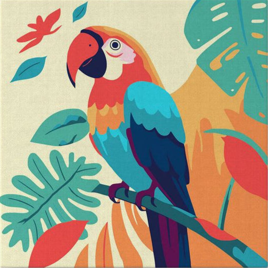 Macaw Parrot Paint by Number Mini Kit
