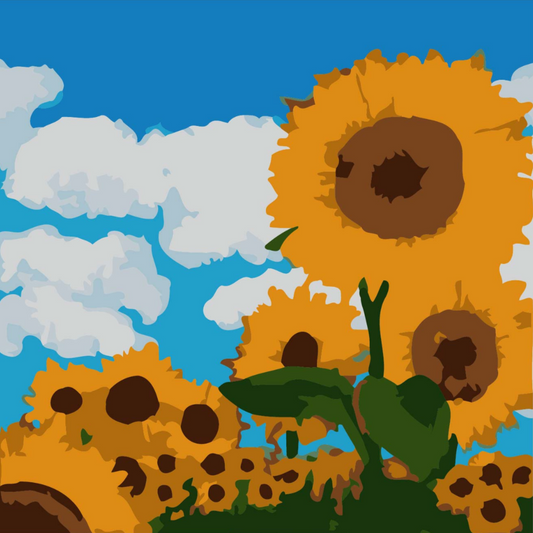 Shining Sunflowers Paint by Number Mini Kit