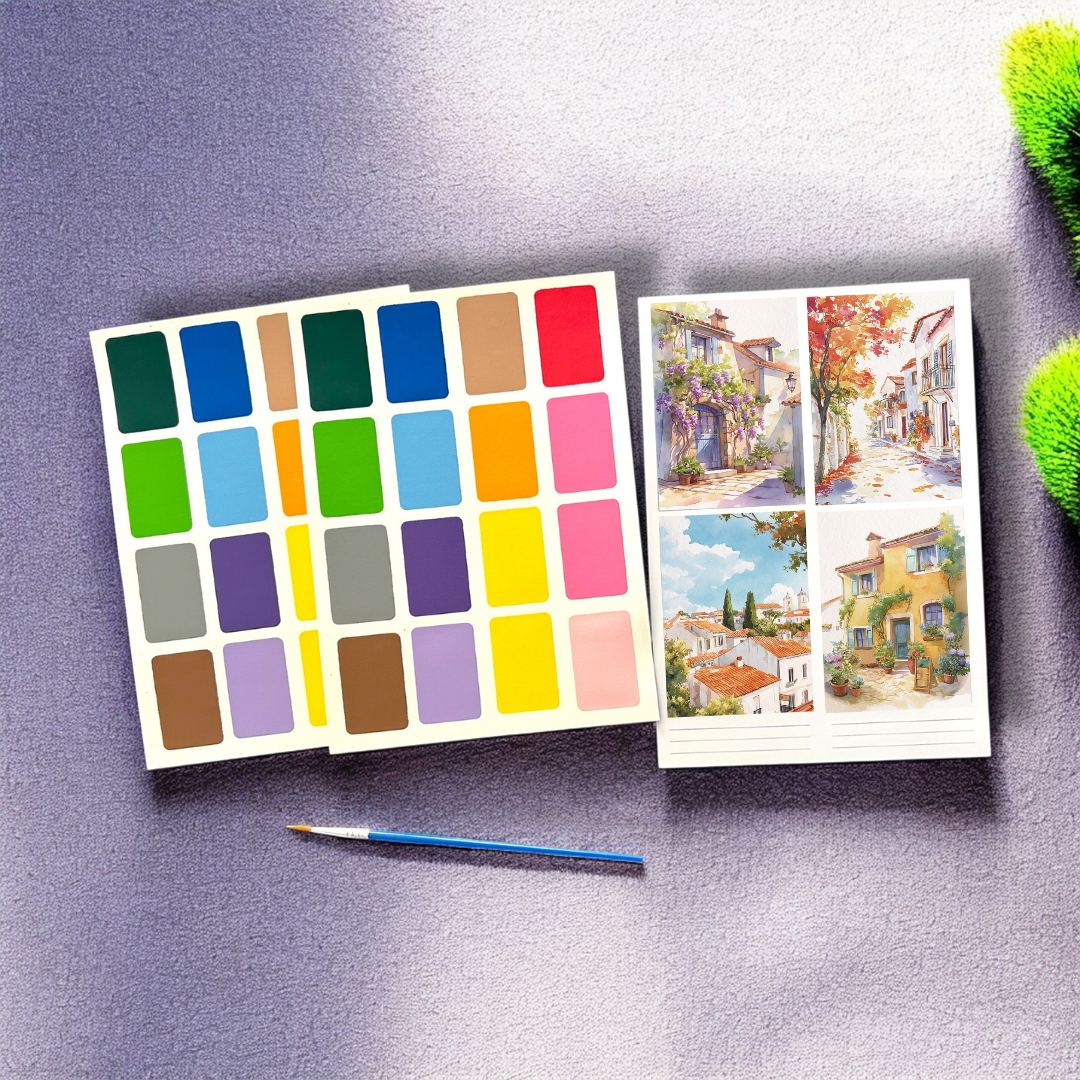 Houses Watercolour Painting Kit