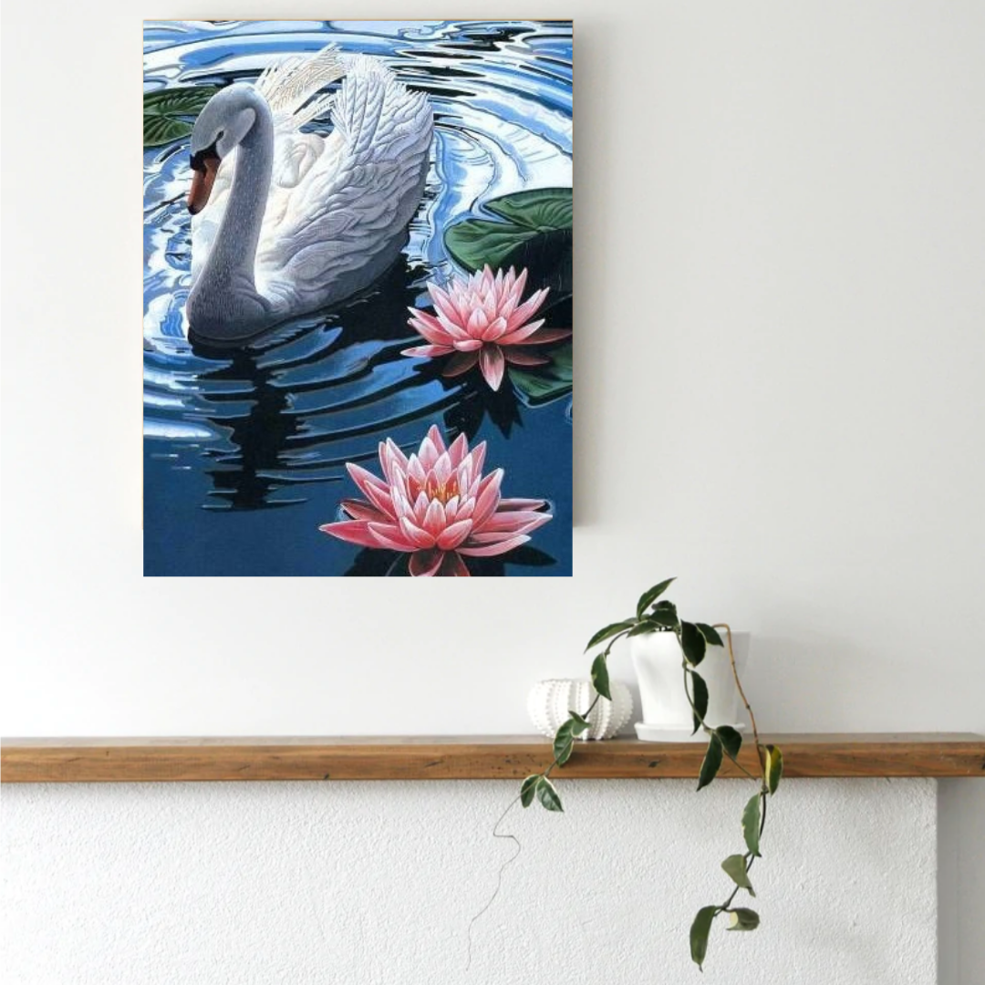 Swan Serenity Paint by Number Kit