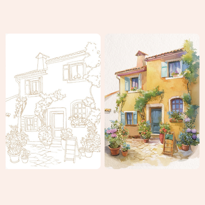 Houses Watercolour Painting Kit