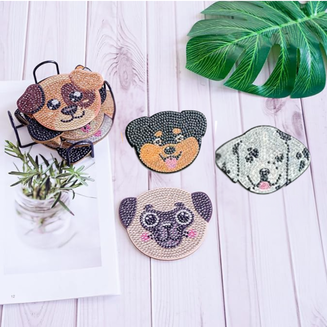 Glitter Pup Diamond Coaster Kit