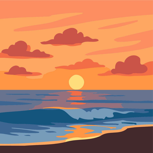 Sunset Soak Paint by Number Mini Kit