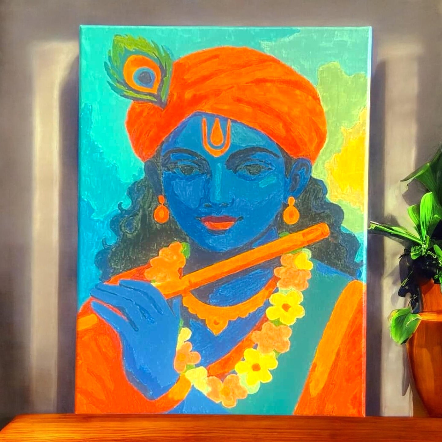 Krishna Glow Paint by Number Kit