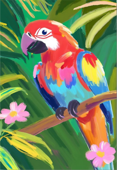 Dazzling Parrot Diamond Painting Kit
