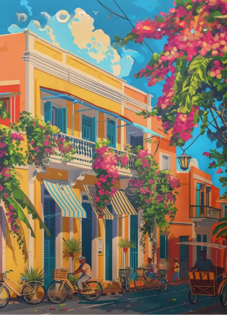 Old Town Bloom Paint by Number Kit