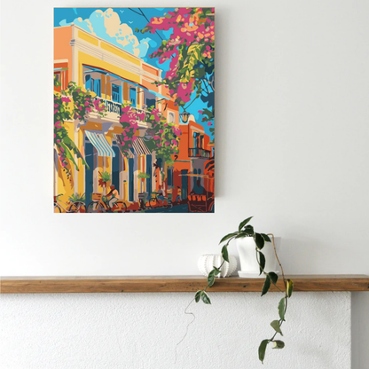 Old Town Bloom Paint by Number Kit