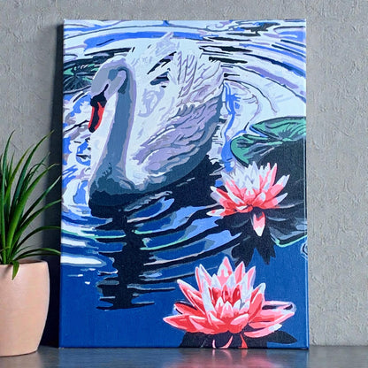 Swan Serenity Paint by Number Kit