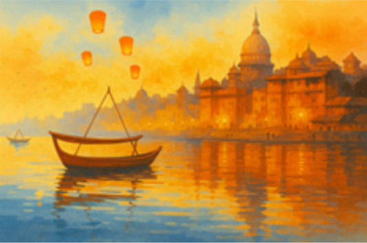 Sunset in Varanasi Paint by Number Kit