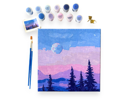 Cotton Candy Dreamy Skies Paint by Numbers Kit