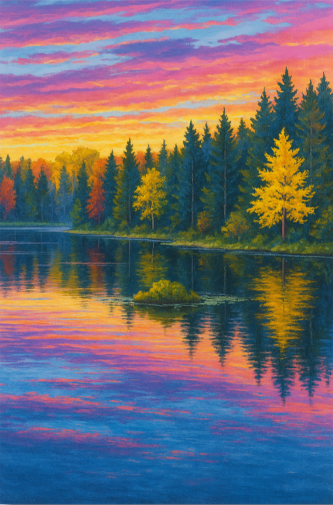 Lakeside Sunset Diamond Art Kit