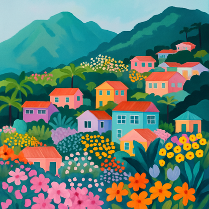 Summer Hill Station Paint by Number Mini Kit