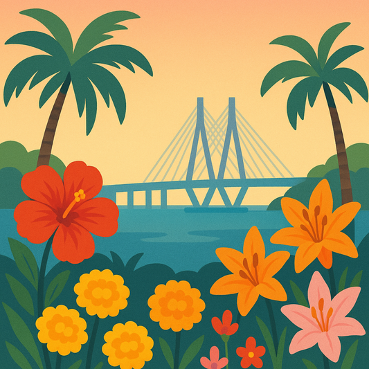 Floral Seaview Paint by Number Mini Kit