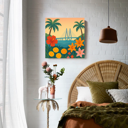 Floral Seaview Paint by Number Mini Kit