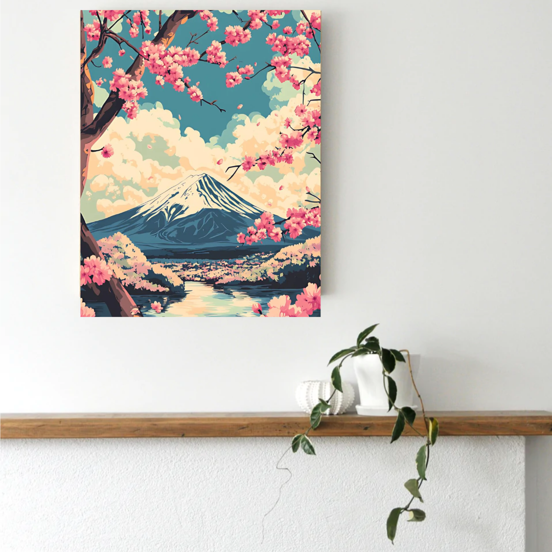 Fuji in Bloom Paint by Number Kit