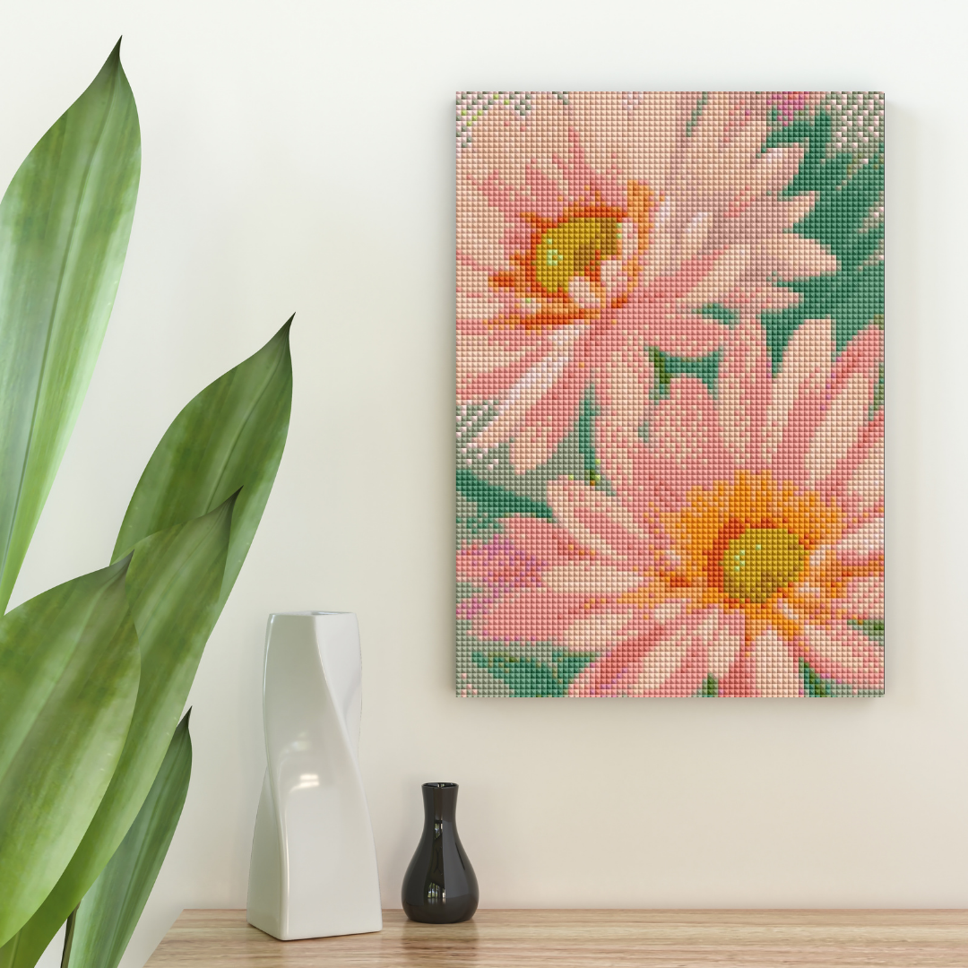 Peachy Petals Diamond Art Kit