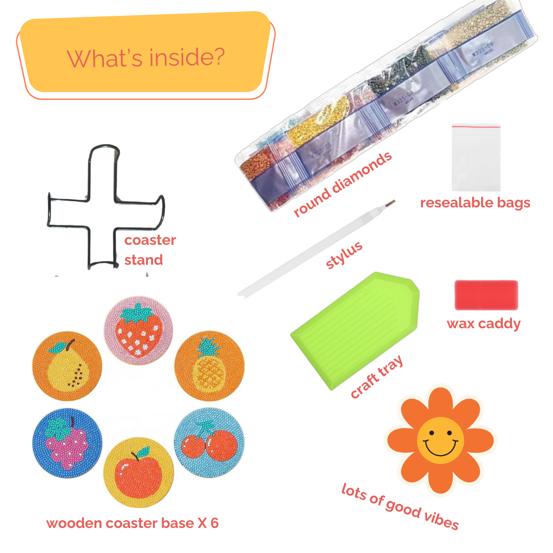 Fruity Fun Diamond Coaster Kit