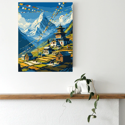 Himalayan Valley Paint by Number Kit
