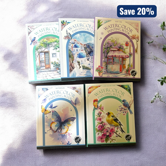 Watercolour Painting Book Kit (Set of 5)