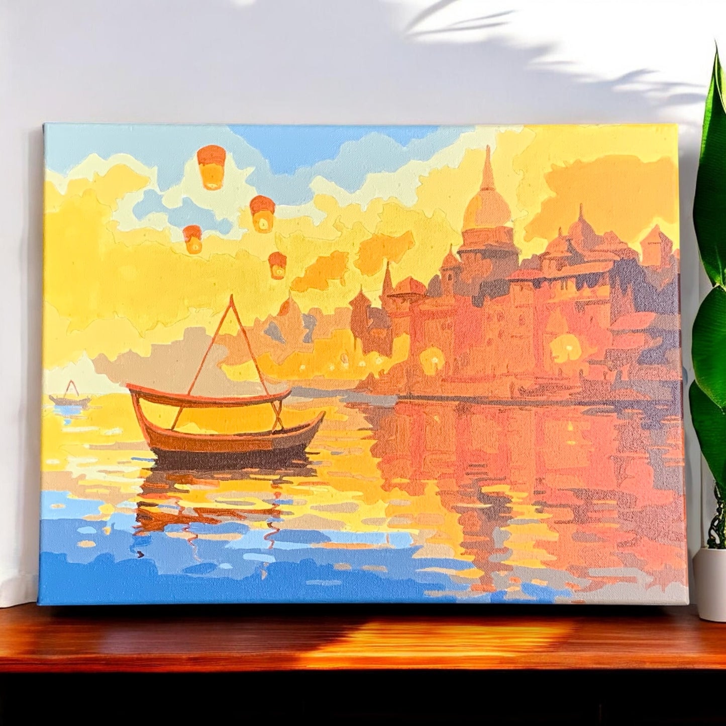 Sunset in Varanasi Paint by Number Kit