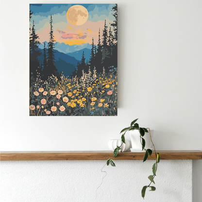 Mountain of Wildflowers Paint by Number Kit