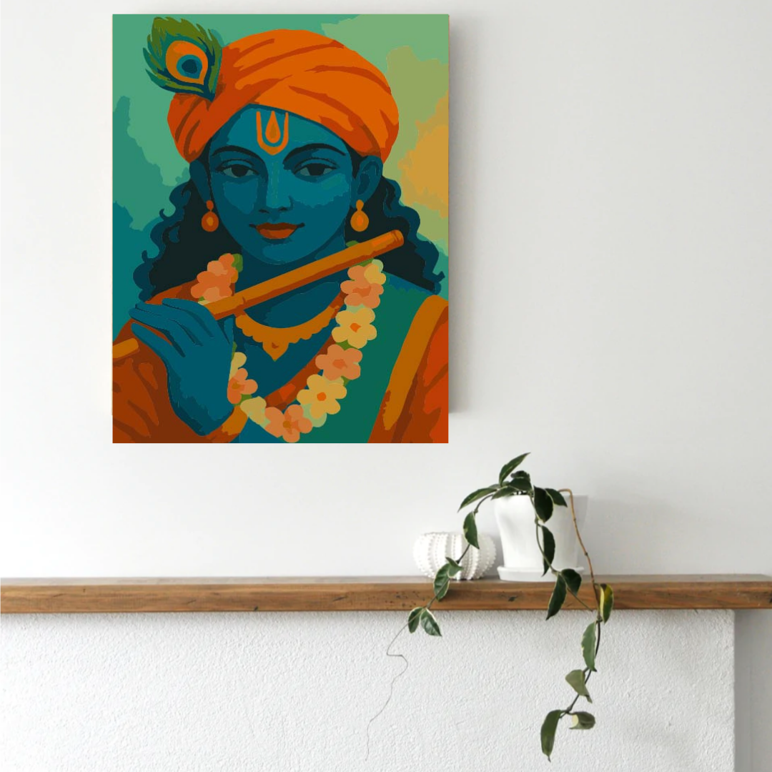 Krishna Glow Paint by Number Kit