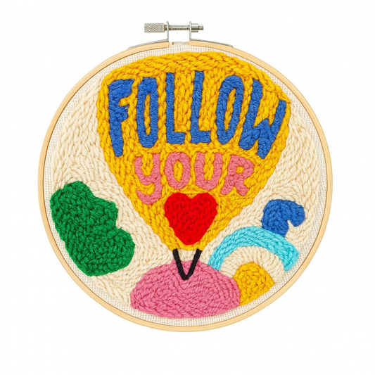 Follow Your Heart Punch Needle Embroidery Kit