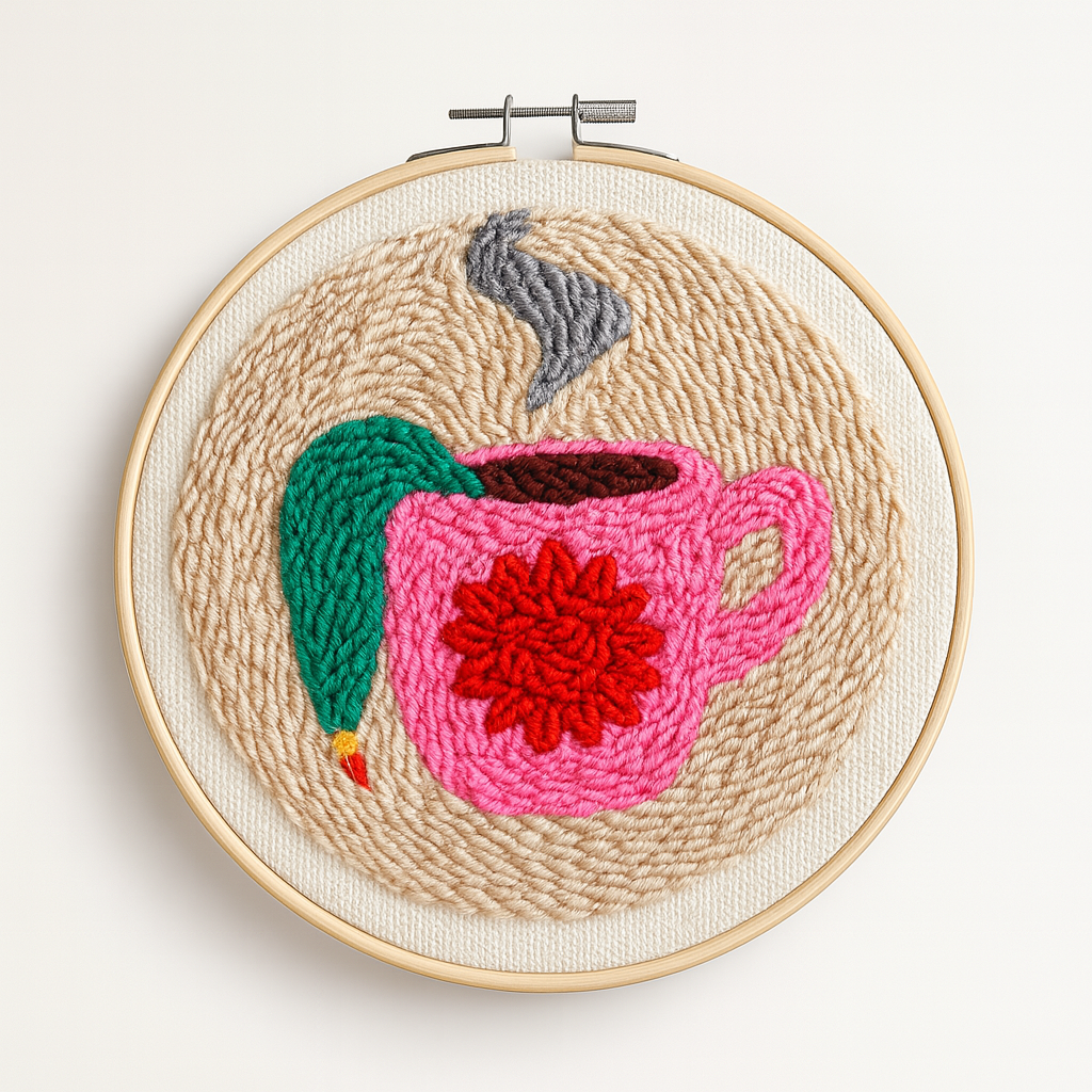 But, First Coffee! Punch Needle Embroidery Kit