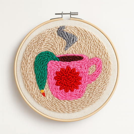 But, First Coffee! Punch Needle Embroidery Kit