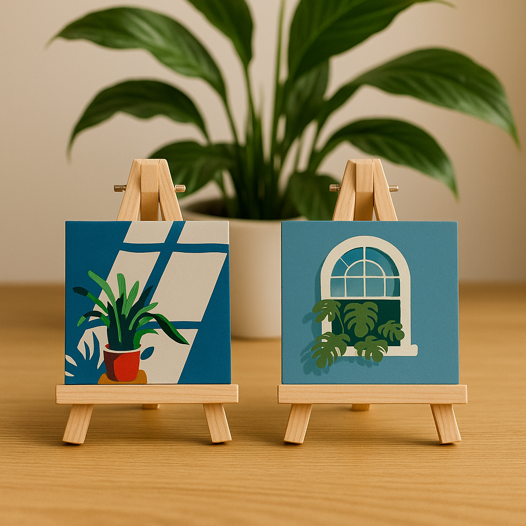 House Plant Paint by Number Ultra Mini Kit (Pack of 4)