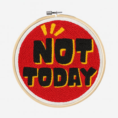 Not Today Punch Needle Embroidery Kit