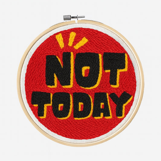 Not Today Punch Needle Embroidery Kit