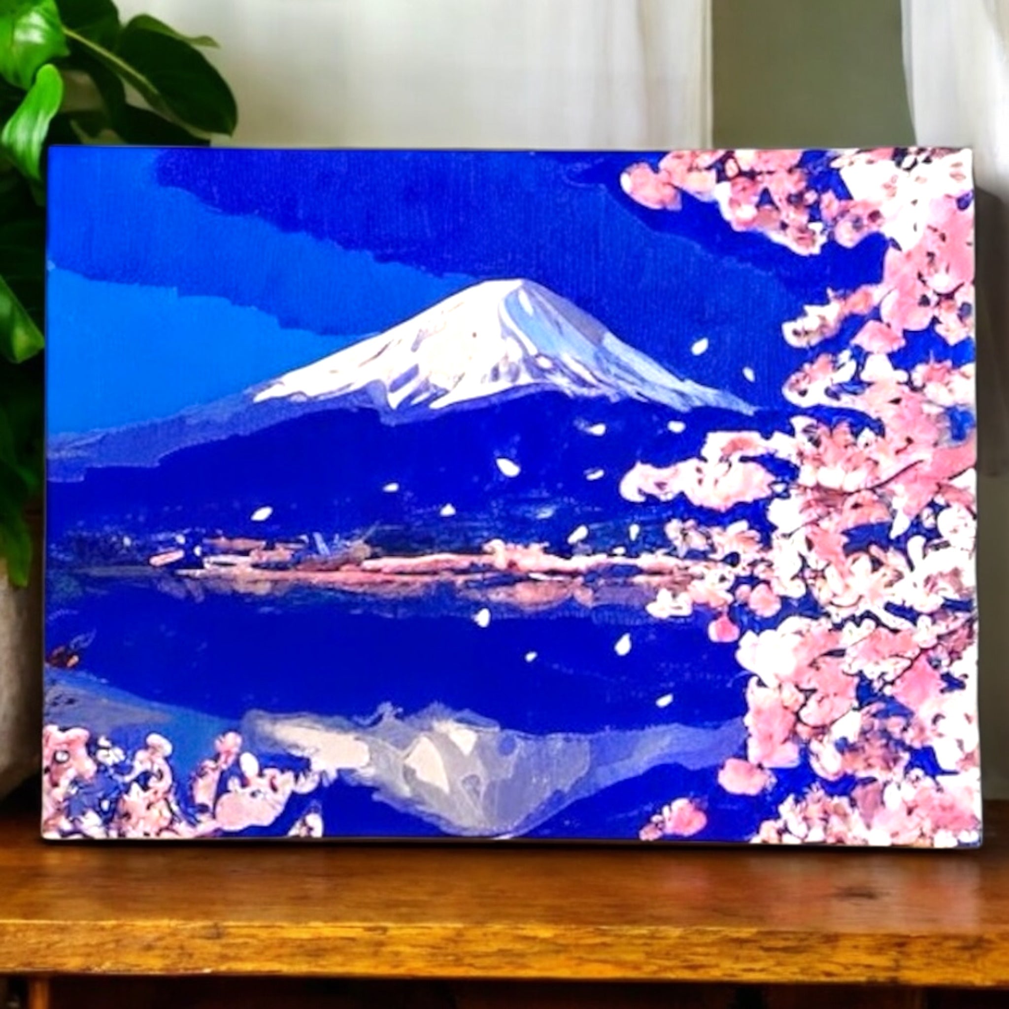 水彩画　印象　No.7 F8号 Blossoming Mt. Fuji Paint by Number Kit – Craftmate