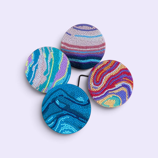 Marble Swirl Diamond Coaster Kit