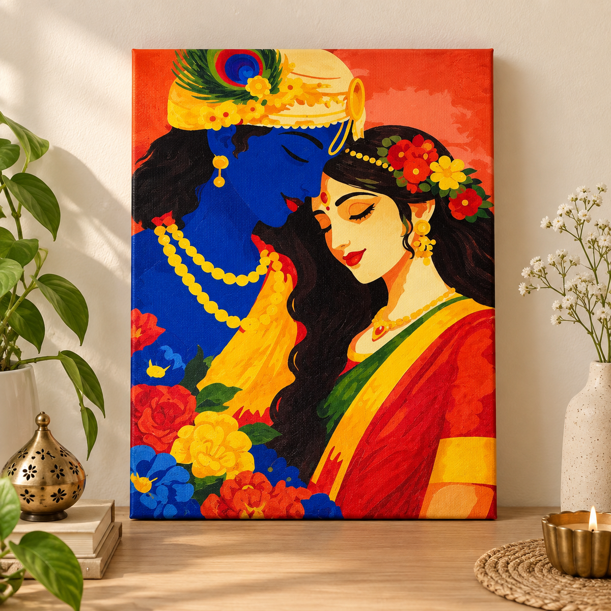 Radha Krishna Bloom Paint by Number Kit