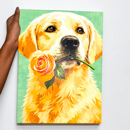 Pawfect Rose Portrait Paint by Number Kit