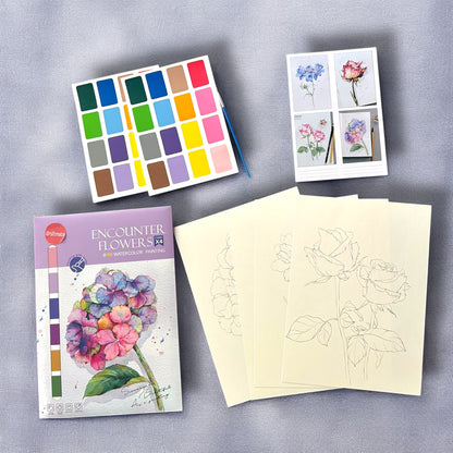 Encounter Flowers Watercolour Painting Kit - Craftmate
