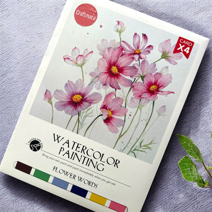 Flower Words Watercolour Painting Kit - Craftmate