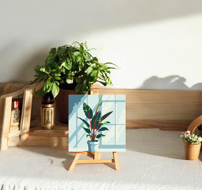 House Plant Paint by Number Ultra Mini Kit (Pack of 4)