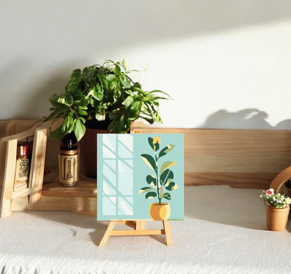 House Plant Paint by Number Ultra Mini Kit (Pack of 4)