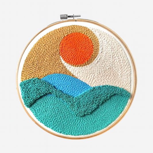 Ocean Dusk Punch Needle Embroidery Kit