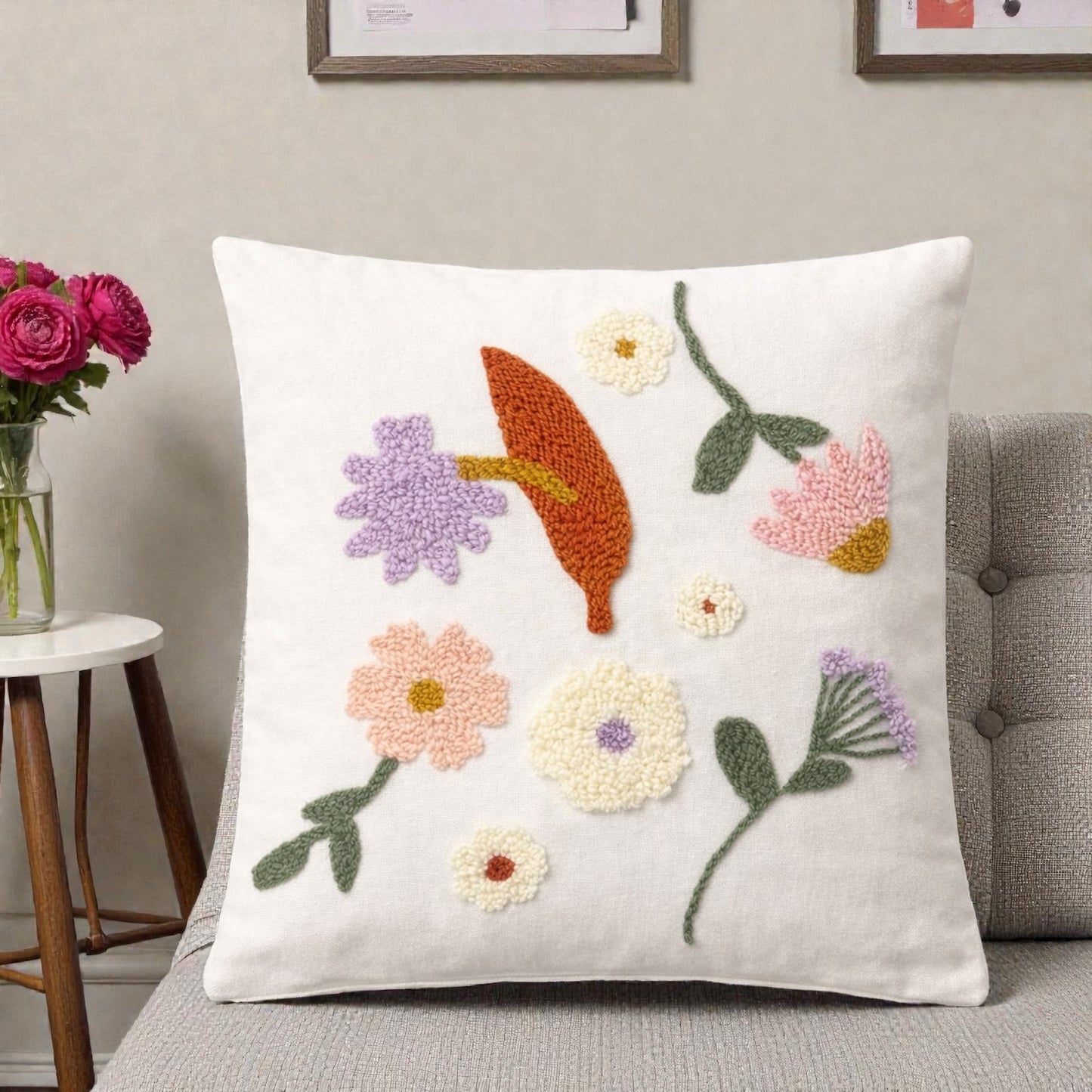 Punch Needle Cushion Cover Kit