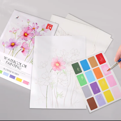 Flower Words Watercolour Painting Kit - Craftmate