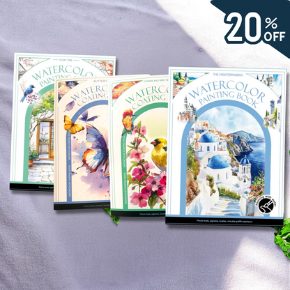 Watercolour Mini Painting Book (Set of 4)