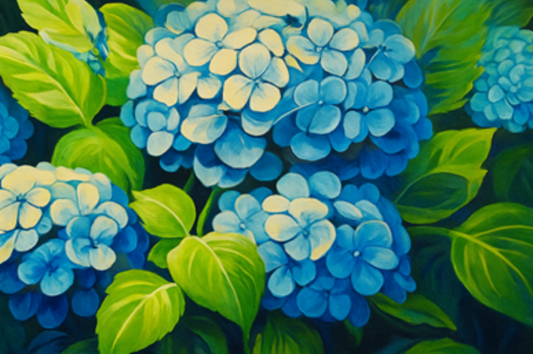 Hydrangea Blues Paint by Number Kit